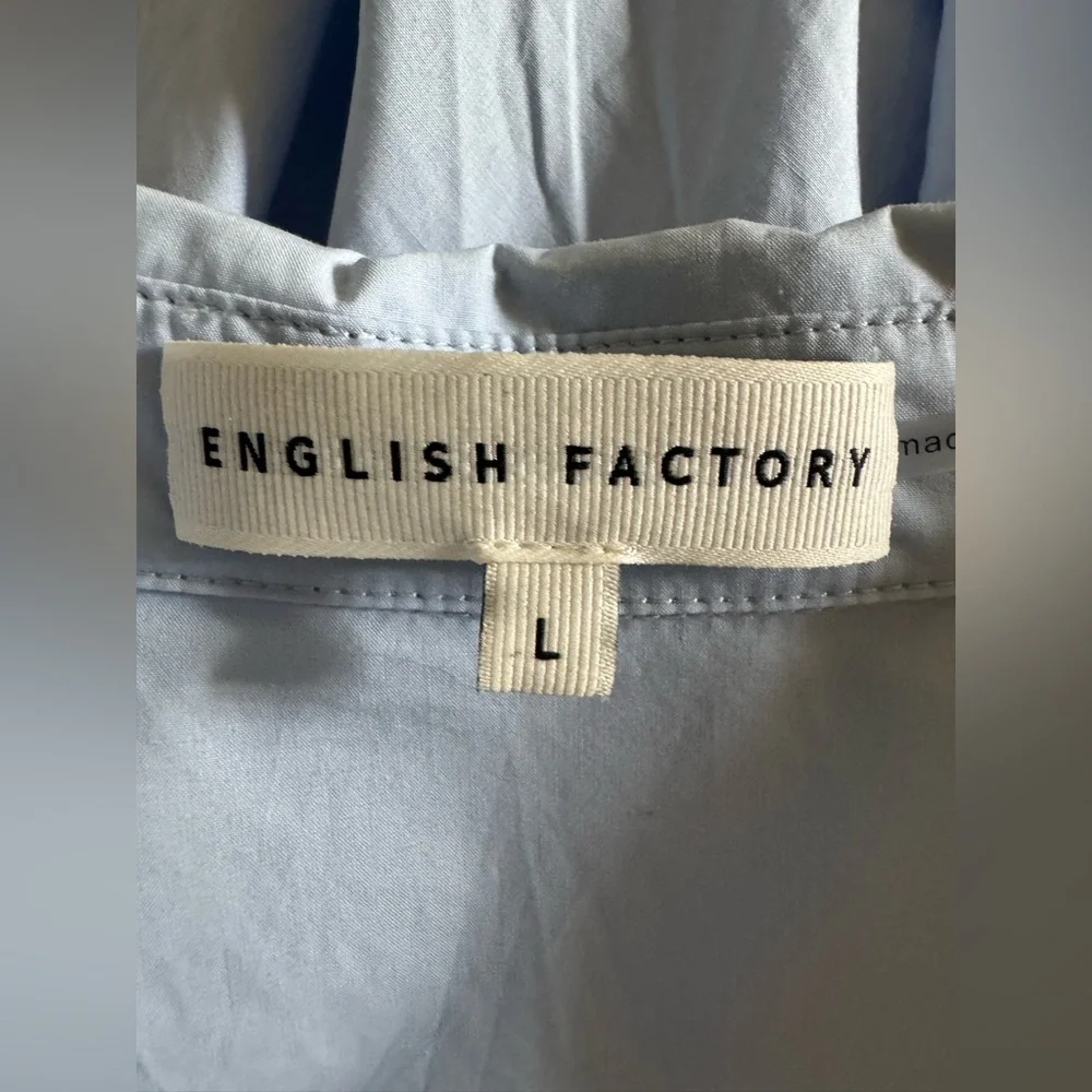 English Factory pale blue poplin dress - Picture 6 of 8